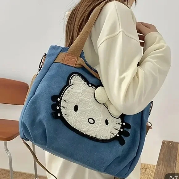 NEW Hello Kitty Blue Tote Bag - Picture 6 of 6